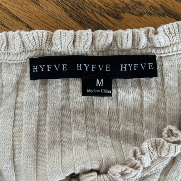 HYFVE Ruffled Cream Ribbed Blouse - Picture 8 of 8